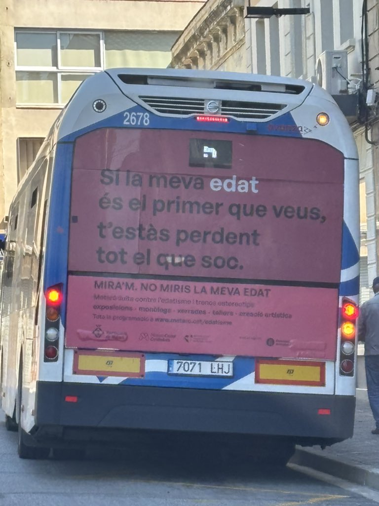 Fa dies que no parava de sentir per la ciutat la preocupació de la gent per l edadisme …. La neteja o seguretat ha passat a segon pla … edadisme, clar que si guapi #Mataró #prioritats