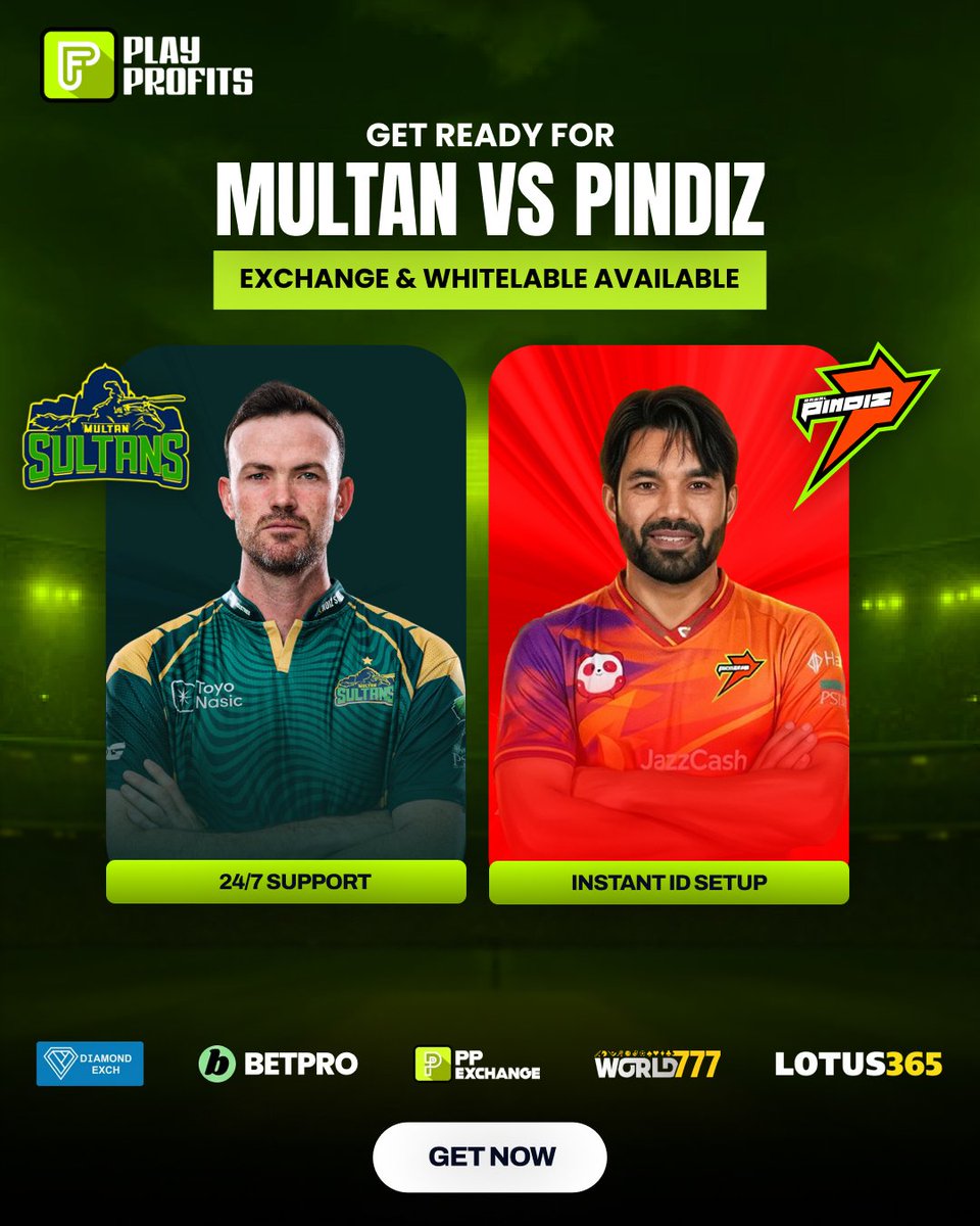 PlayProfitsin's tweet photo. Launch Your Betting Empire While the PSL 2026 Fever Is On. Effortless white-label solutions and premium exchange IDs designed for elite operators.
#PlayProfit #iGamingSolutions #WhiteLabel #Sportsbook #Casino #BettingPlatform #AgentSystem #psl2026 https://t.co/46Ldh0XtNF