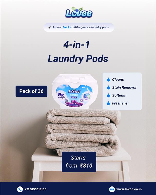 loveepods's tweet image. Upgrade to Lovee 4-in-1 Laundry Pods 💧

✔ Clean + stain removal
✔ Fabric softening
✔ Long-lasting freshness

🧺 36 washes | 💰 ₹22.5/wash
🚚 Free shipping

Smart, easy laundry 💙
👉 lovee.co.in

#LoveePods #SmartLaundry #EasyLaundry #LaundrySavings