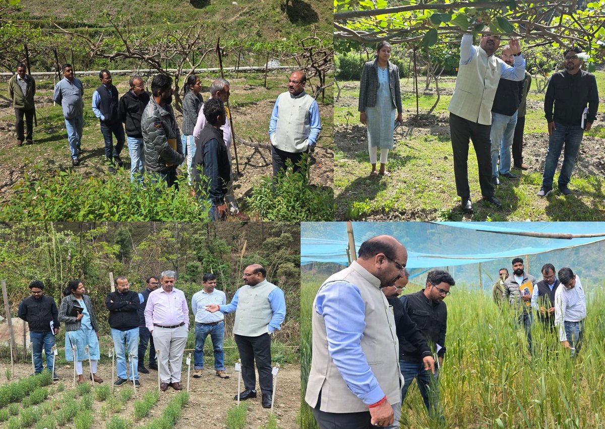 NBPGR warmly welcomed Dr M.L. Jat, Secretary DARE &amp; DG <a href="/icarindia/">Indian Council of Agricultural Research.</a>   during his visit to Regional Station, Bhowali 🌿
Field gene bank &amp; conservation efforts in Himalayan conditions were appreciated 👏
Team motivated to strengthen PGR conservation further.
#HimalayanAgriculture