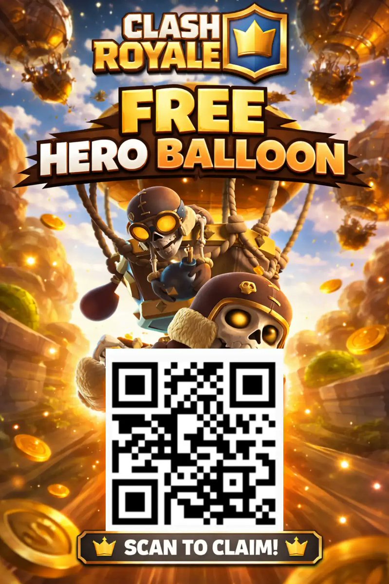 Benfica_Mistica's tweet photo. Free Hero Balloon Clash Royale QR Code

#clashroyale https://t.co/82ROCPp07z