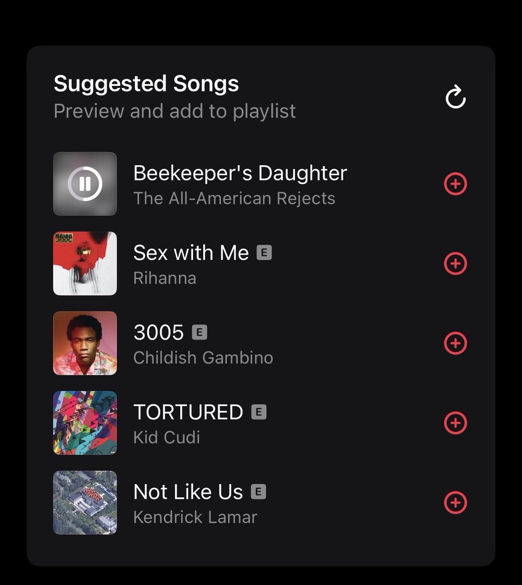 bugcatcherbryce's tweet photo. @AppleMusic algorithm sucks. 4/5 of these songs have nothing to do with this playlist. And the stations are ass. I just don't want to start my library over 🤦🏽‍♂️ https://t.co/vt1nlYkXjx