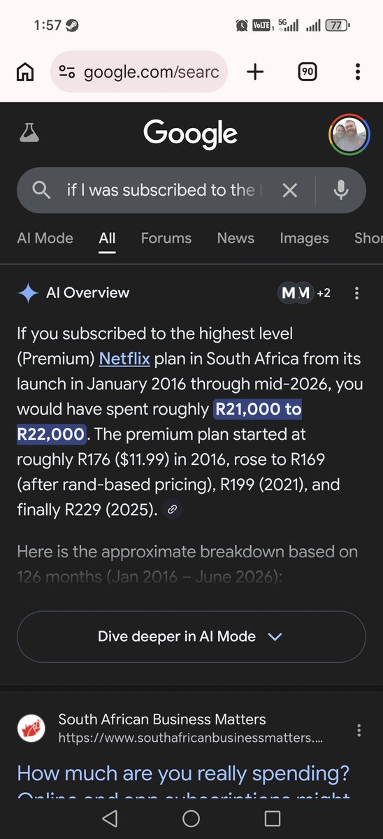 FransFouche2's tweet photo. @NetflixSA I've given you rough 21000 Rands but somehow you're still blocking me or my parent from watching content freely on your platform... how greedy can you be? https://t.co/ORb89ux6DM