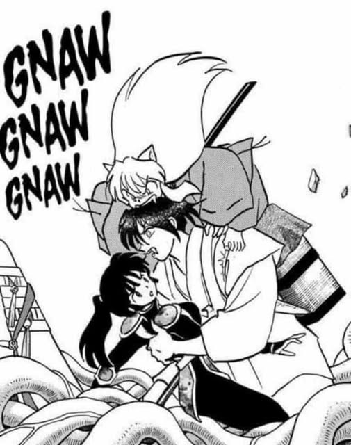Angel_KagomeX's tweet image. doggy Inu in protector mode 🤣

#inuyasha #gif #anime