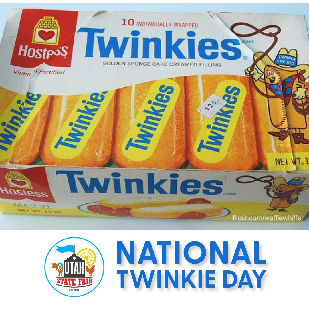 UTStateFairpark's tweet photo. Happy National Twinkie Day! 
Since the 1930s, Twinkies have been a sweet little piece of Americana—showing up in lunchboxes, road trips, and even Hollywood moments. 
And at the Fair? We give them the glow-up they deserve… deep-fried, golden, and unforgettable! https://t.co/bTxzejIKOg