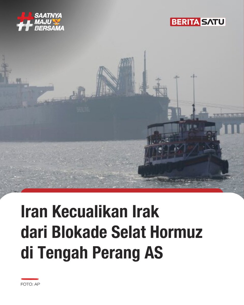 Beritasatu's tweet photo. Ketegangan di kawasan Timur Tengah terus berdampak pada jalur perdagangan energi global. Meski menerapkan pembatasan pelayaran di Selat Hormuz, Iran memberikan pengecualian bagi kapal-kapal Irak untuk tetap melintas demi menjaga distribusi energi.

Nikmati pengalaman membaca berita yang lebih nyaman dan komprehensif dengan mengunduh aplikasi BeritaSatu di iOS dan App Store

#Iran #SelatHormuz #Irak #BeritaSatu #SaatnyaMajuBersama