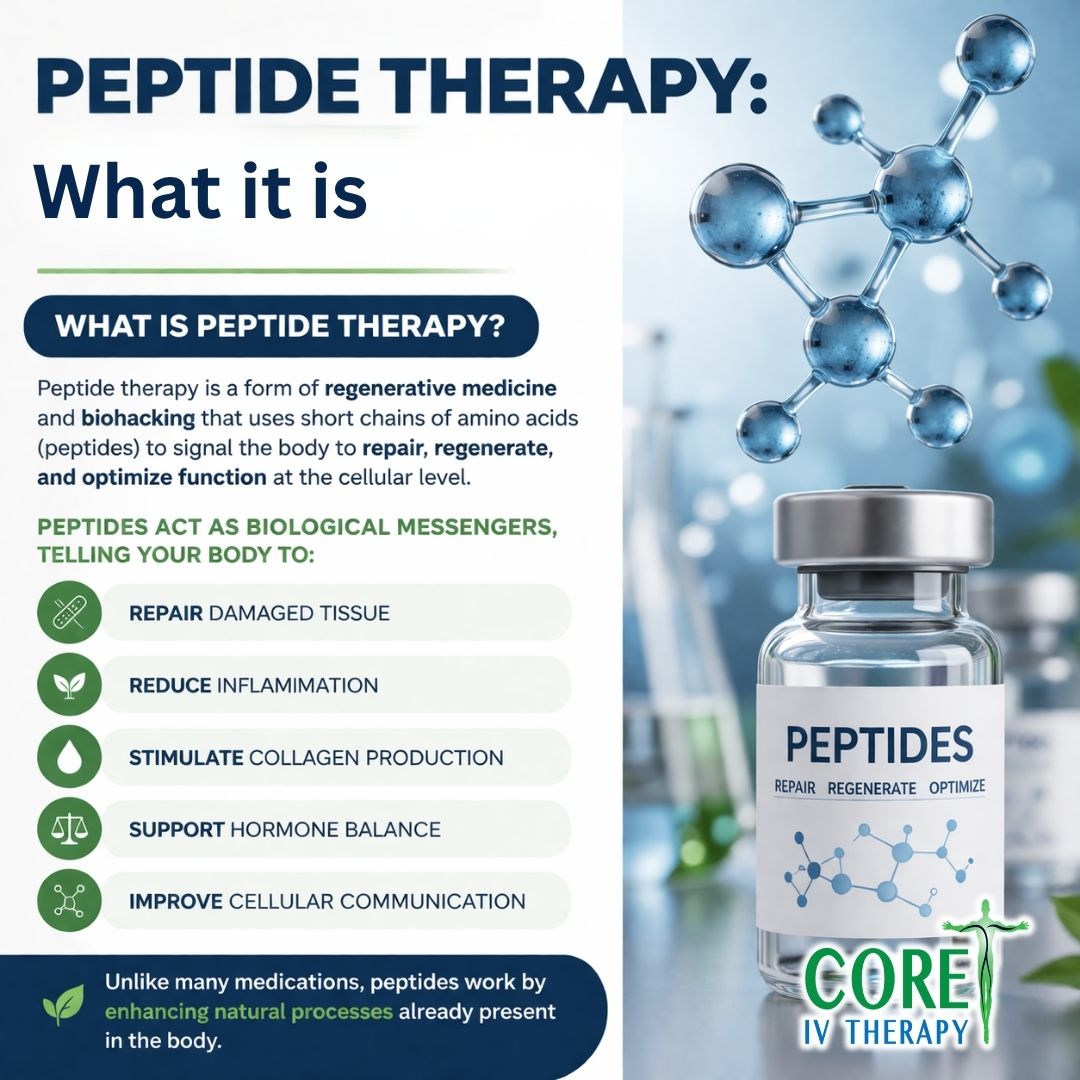 coreivtherapy's tweet photo. Peptide therapy helps your body do what it’s built to do—repair, recover, and function better at the cellular level. Less inflammation. Better balance. Smarter recovery.
This isn’t a quick fix—it’s optimization.
Call for a free consultation: 866-426-7348 https://t.co/I8uDM63qVp