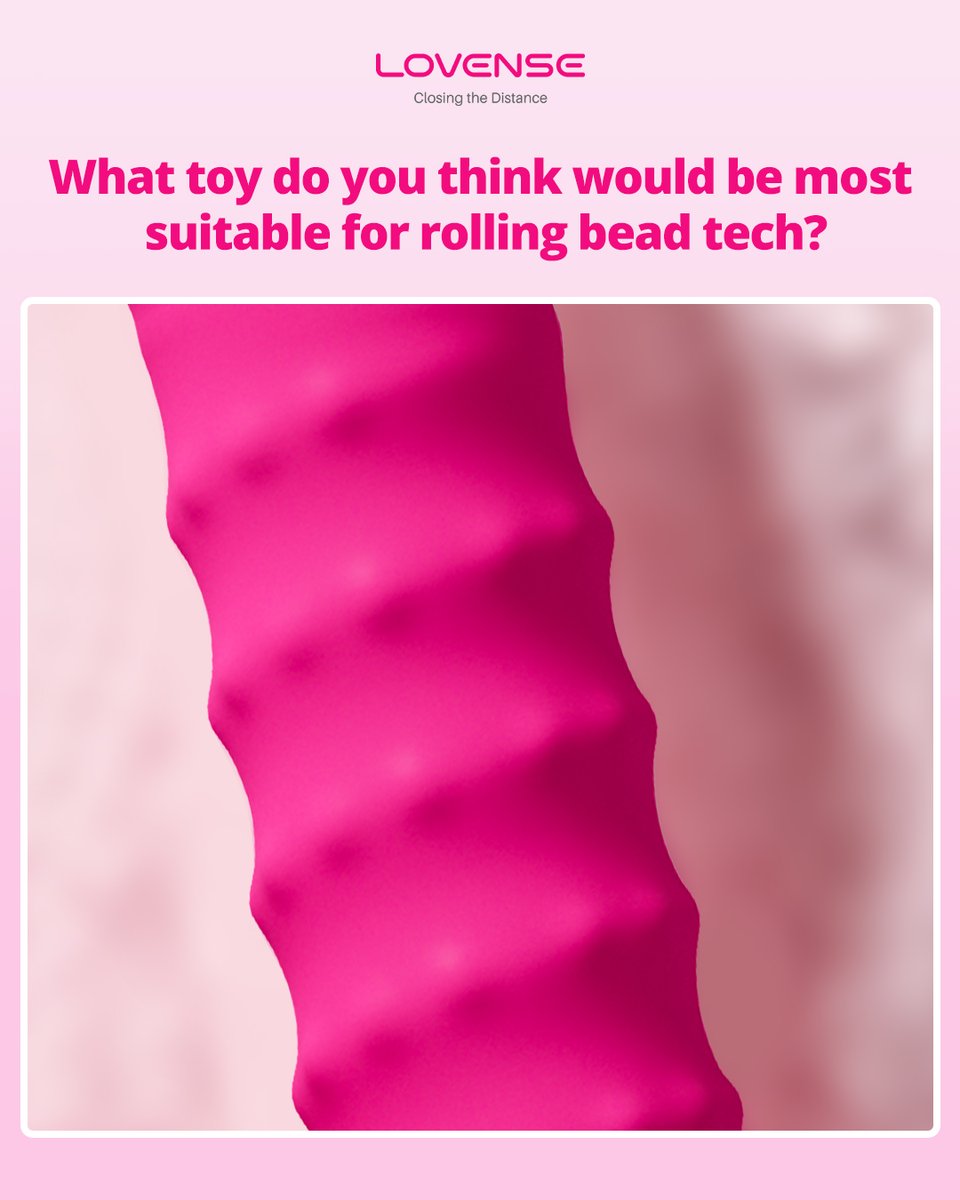 Lovense's tweet image. Real question 👀
If we put the rolling bead on anything… what are you picking?💓

Drop your dream combo ↓ 🤭 

#Lovense #LovenseVelvo