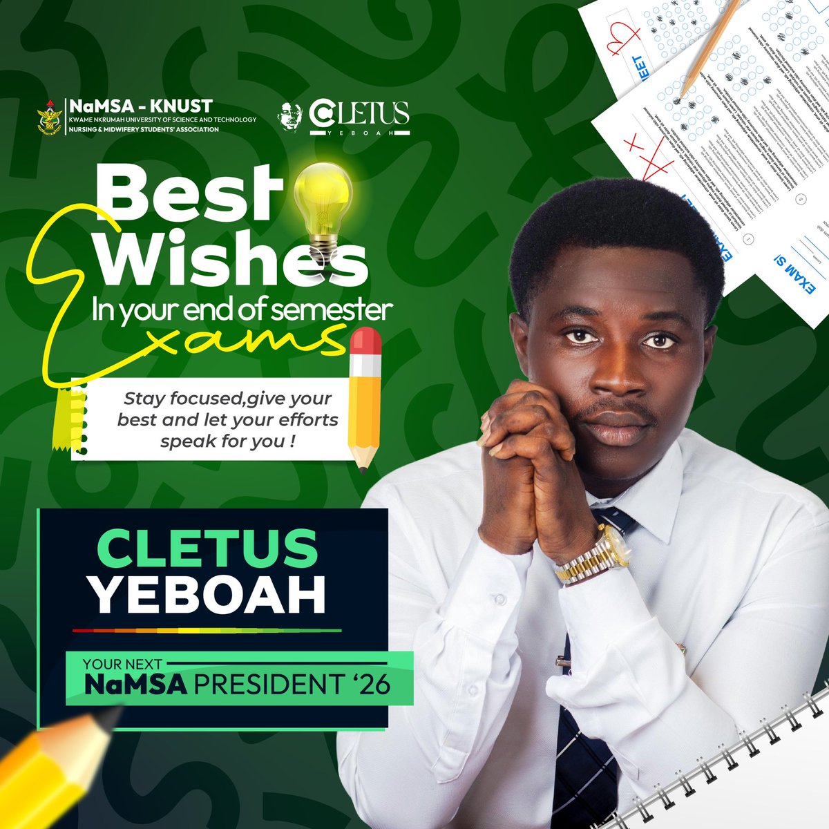 ___Cletus's tweet photo. The semester has reached it’s defining moment

This is our time to demonstrate discipline, resilience, and excellence.
Say focused,give your best and let your efforts speak for you .
GO FOR GOLD!

Together, We WIN.
Together, We LEAD. https://t.co/Wz6l4fWFGX