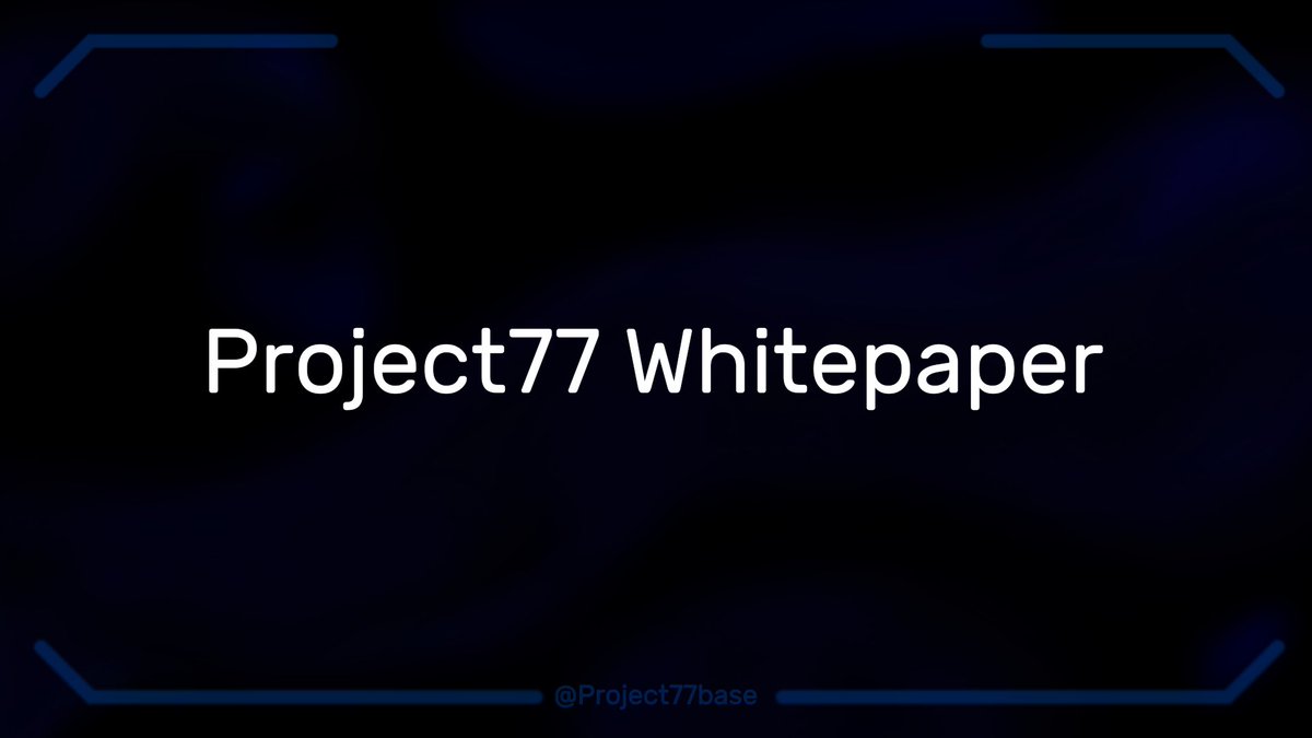 YevhenRadcenko's tweet photo. Building a financial architecture by 2030+! 
The $P77 presale is officially underway on Base. 
Entry at $0.0035 per token is a rare opportunity to get in early on a project with a deflationary model <25M supply. 

Whitepaper: 
https://t.co/656xeIpxhf

#Project77 #Base https://t.co/ISp2eQ0tUr