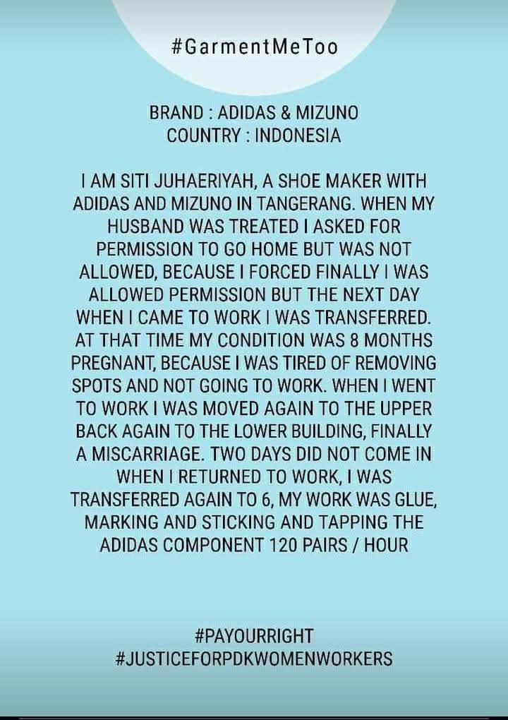 BuMaya11's tweet photo. Sadar sadar @adidas @adidas original  @mizunoRunningJp @MIZUNO_FTB_jp 
 ingat buruhmu ini, untung yg kamu dapat dari hasil keringat kami..
#PayPDKWomenWorkersRight
#PayYourWorkers
@cleanclothes @GLJhub @LiPsedane https://t.co/X22aUJMJsb