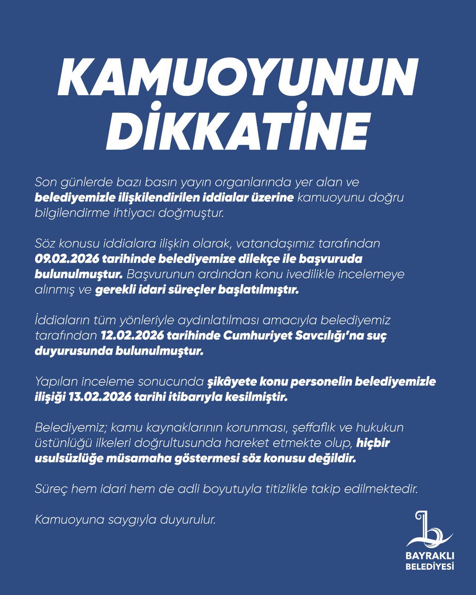 Bayraklı Belediyesi tweet media