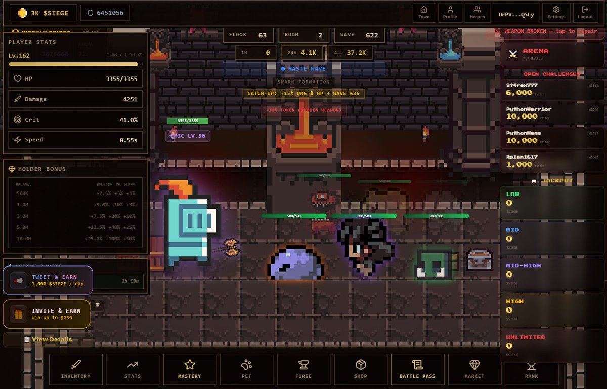 day 3 grind <a href="/solsiege/">Sol Siege | Idle Game | F2P | Play to Earn</a>