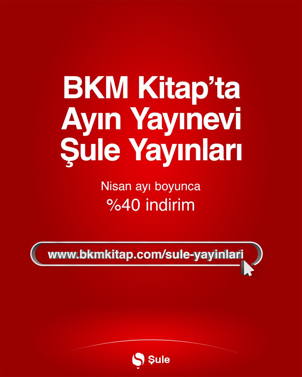 SuleYayinlari's tweet photo. #ŞuleYayınları BKM Kitap'ta #AyınYayınevi oldu 📣 

📚 Kitaplarımız Nisan ayı boyunca %40 indirimli!

✔️ Hemen satın almak için: https://t.co/dePOCpZm3n

@bkmkitapcom
#Kitap #İndirim https://t.co/F6mKxbaio9