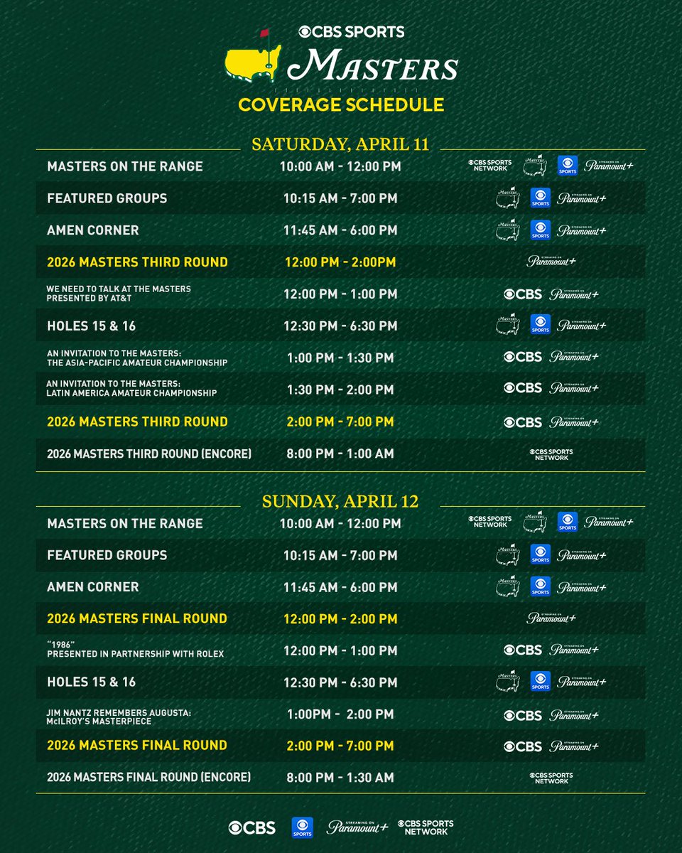 Golf on CBS ⛳ tweet media