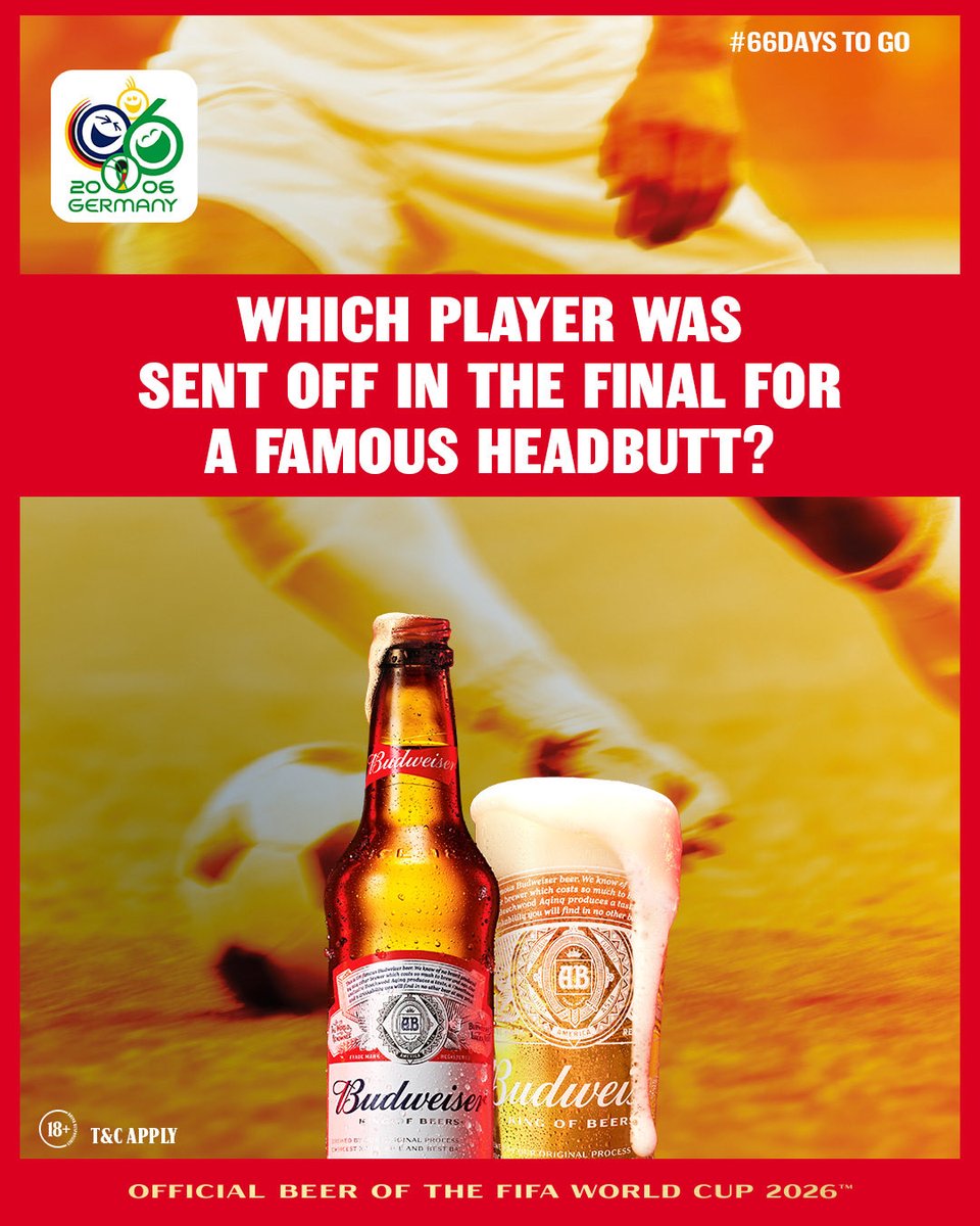 Nearly everyone remembers this scene but can you name the player?

Drop your answer in the comments and use the hashtags: #Budstalgia #BudweiserXFWC26 for a chance to win exciting prizes. 🏆✨

T&amp;Cs apply.

NB: You Must Be Following Across Plattorms.

#Budweiser