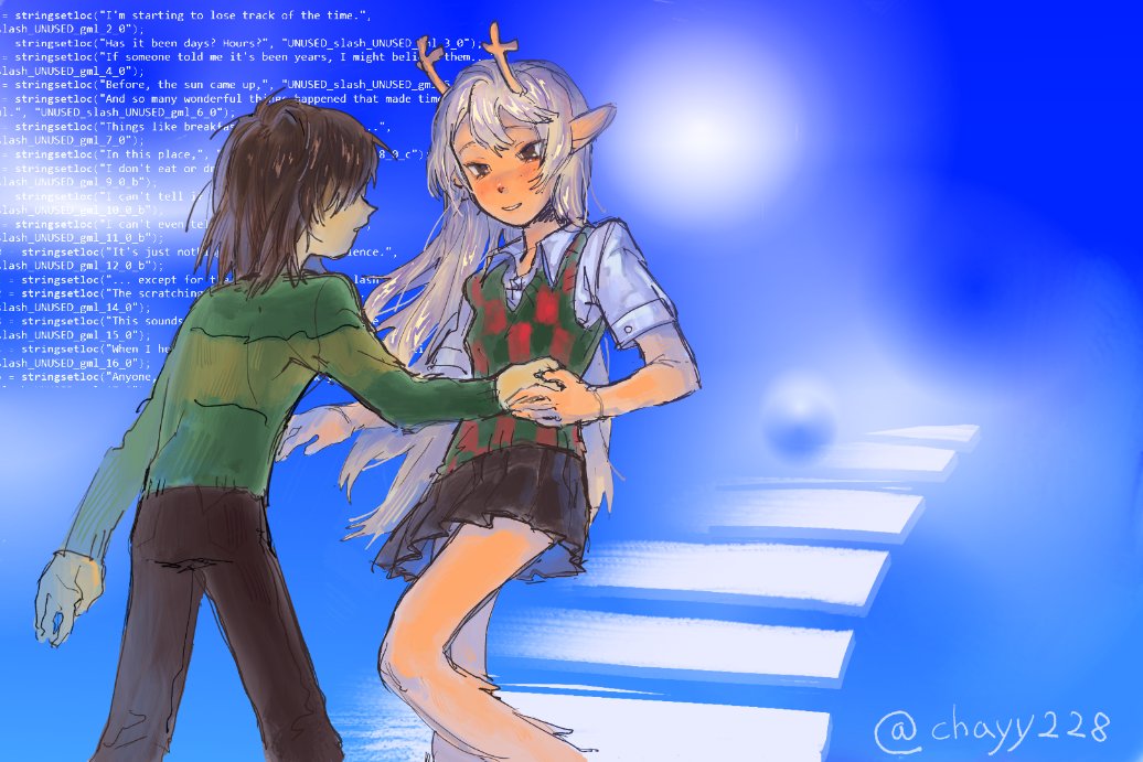 💫⭐️🌟✨💫
#kriselle #DELTARUNE #krisdreemurr #noelleholiday #art #deltarunefanart