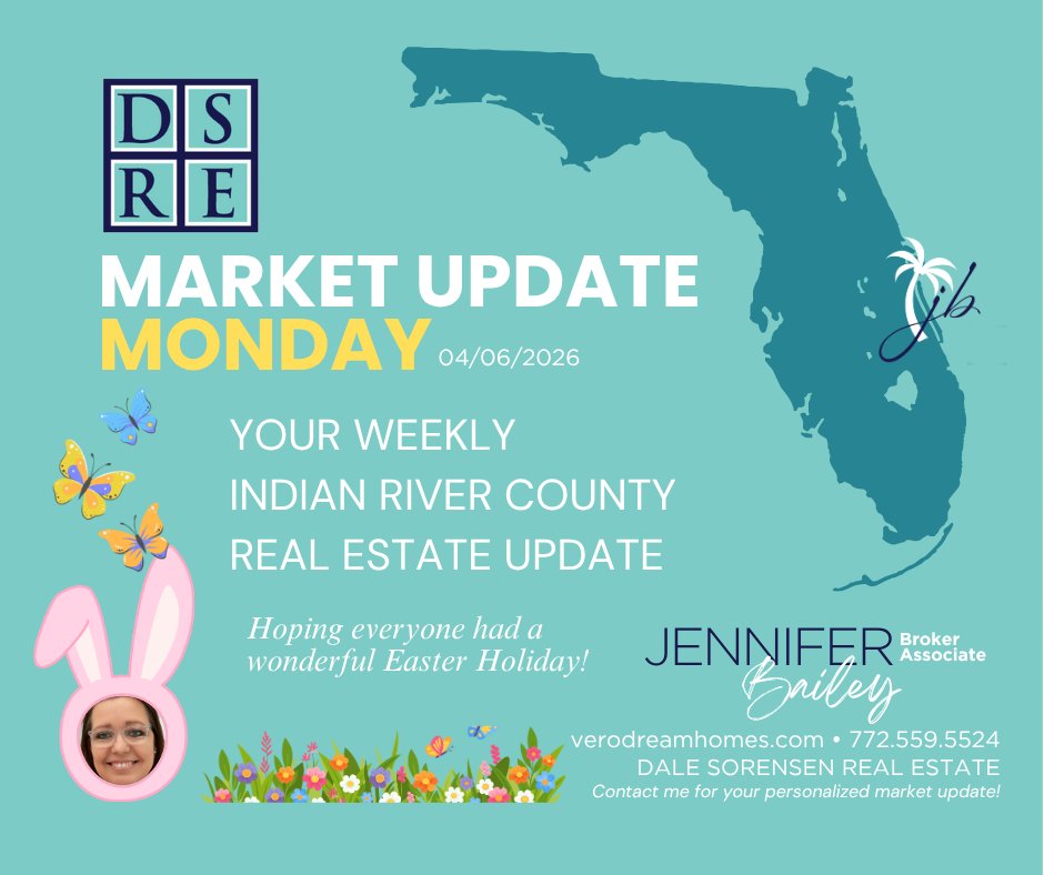 jbailey3's tweet photo. Hope everyone had a great Easter weekend 🐰
Spring is here, the sunshine is back, and the Indian River County real estate market continues to stay active.
Here’s this week’s update 🏡 https://t.co/skeLgZUfHO