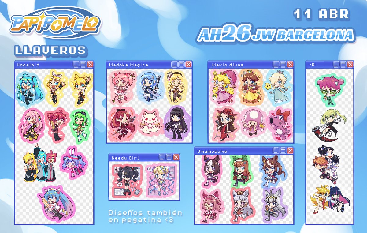 papipomelo's tweet photo. @JW_Arte @Japan_Weekend holaa soy PAPIPOMELO!!! estaré en el stand AH26 con @cndatrs (⁠｡⁠･⁠ω⁠･⁠｡⁠)⁠ﾉ⁠♡
podéis reservar lo que queráis por MD 🫶
por favor venid a vernos que estamos justo delante de la pared 😔😔😔😔😔😔🙏🙏🙏🙏🙏 https://t.co/hRZOI36cg9