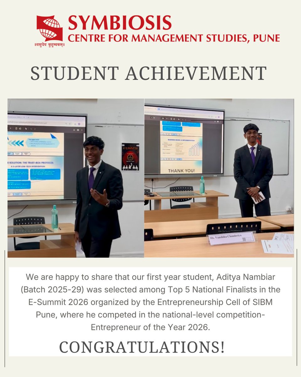 SCMS Pune Official tweet media