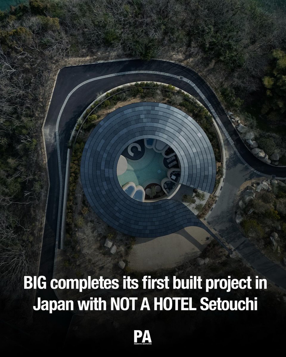 parametricarch's tweet photo. 📌@BIG_Architects completes its first built project in Japan with NOT A HOTEL Setouchi, a trio of rammed earth villas carved into the hills of Sagishima overlooking the Seto Inland Sea. https://t.co/DO3Lsz7c30