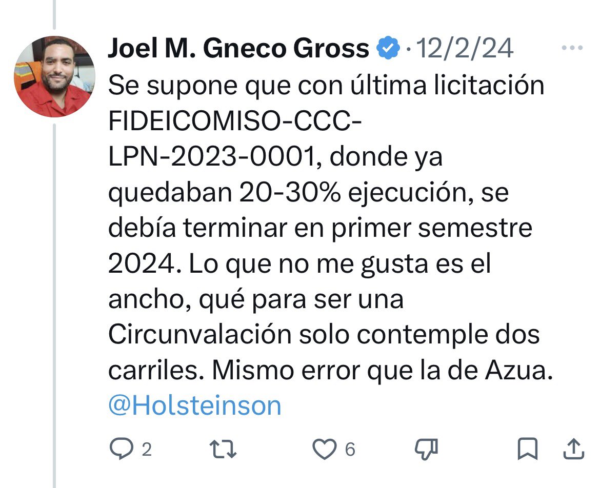 giovannida's tweet image. En #RD seguimos con miopía grave en planificación vial y movilidad.

La Circunvalación de Baní (inaugurada 2025) tiene puentes preparados para 4 carriles, derecho de vía suficiente… pero la construyeron con solo 2 carriles. En su primera Semana Santa 2026 tuvo que ser habilitada