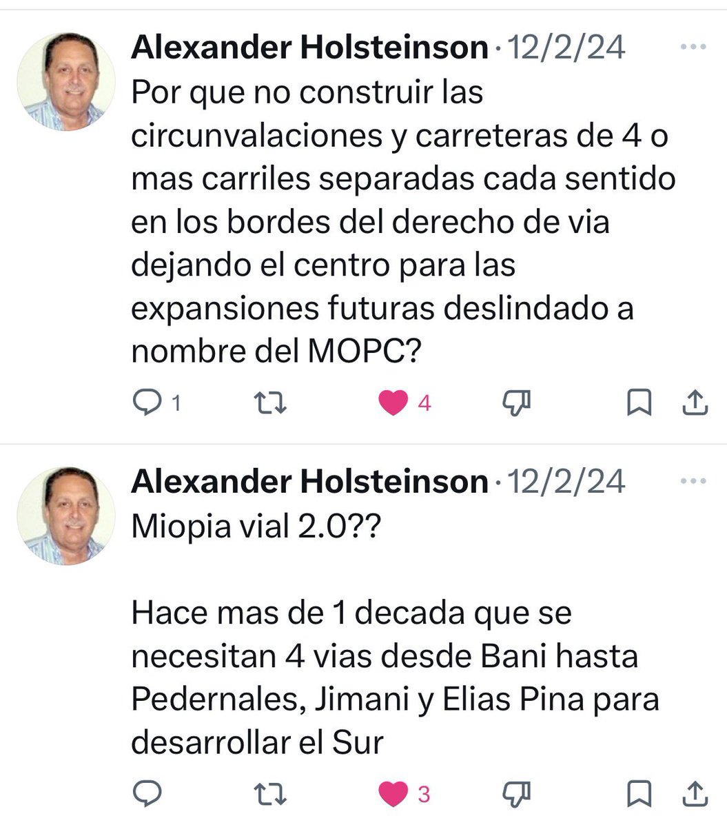 giovannida's tweet image. En #RD seguimos con miopía grave en planificación vial y movilidad.

La Circunvalación de Baní (inaugurada 2025) tiene puentes preparados para 4 carriles, derecho de vía suficiente… pero la construyeron con solo 2 carriles. En su primera Semana Santa 2026 tuvo que ser habilitada