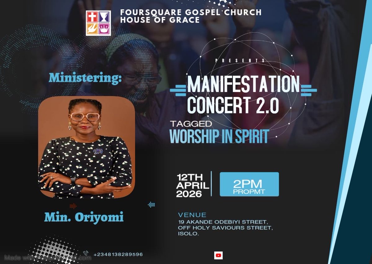 MConcert86868's tweet photo. 🚨 Guest Artist Alert!
 Min. Oriyomi is joining us at Manifestation Concert 2.0!
Expect fire and greater glory. See you there! 🔥” https://t.co/oHja4989ho