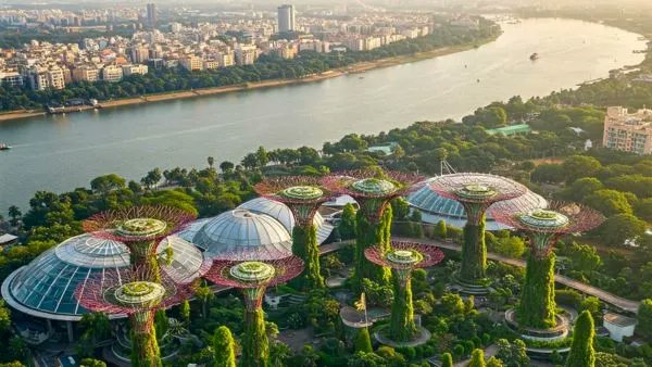 🚨Ahmedabad's Sabarmati riverfront to get Dome Forest with Fog and Rain, Like in Singapore.