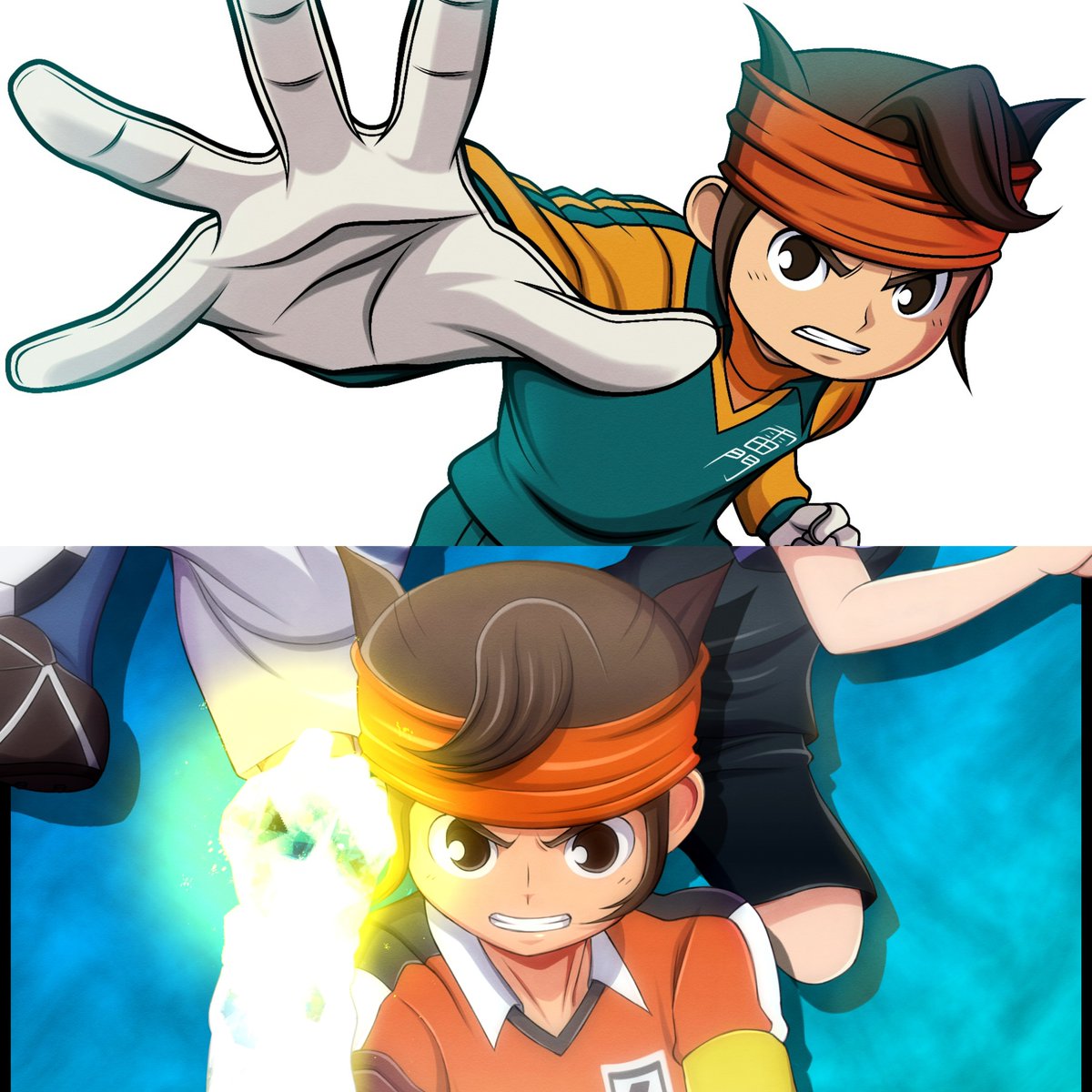 無印とアレスで円堂の顎の描き方変えてます
