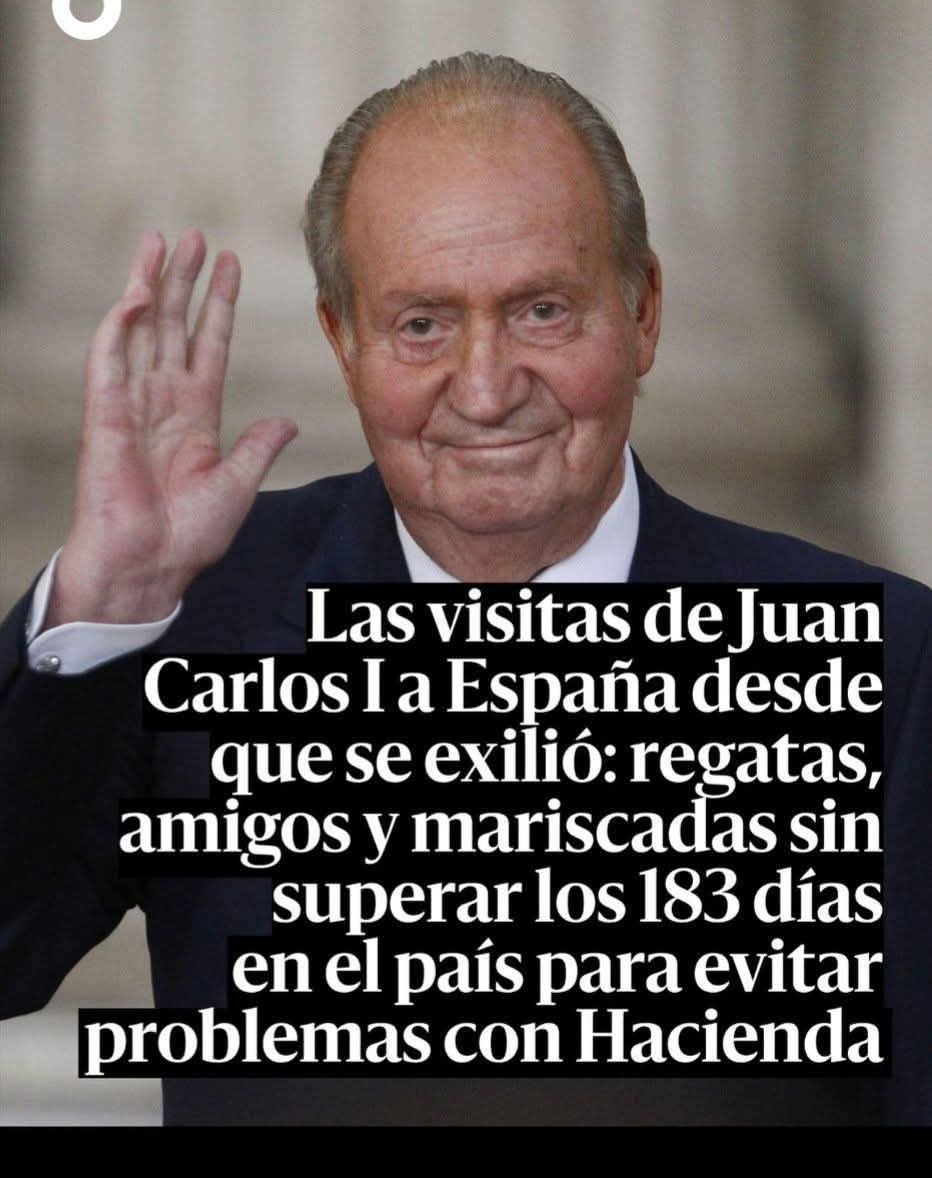 Y los 4 pringaos aplaudiendo como si no hubiera un mañana a este personaje...No vino a reinar vino a forrarse, luego huyó como todos los Borbones y nos dejó a su familia para que la mantuvieramos...En la cárcel hay gente más digna..