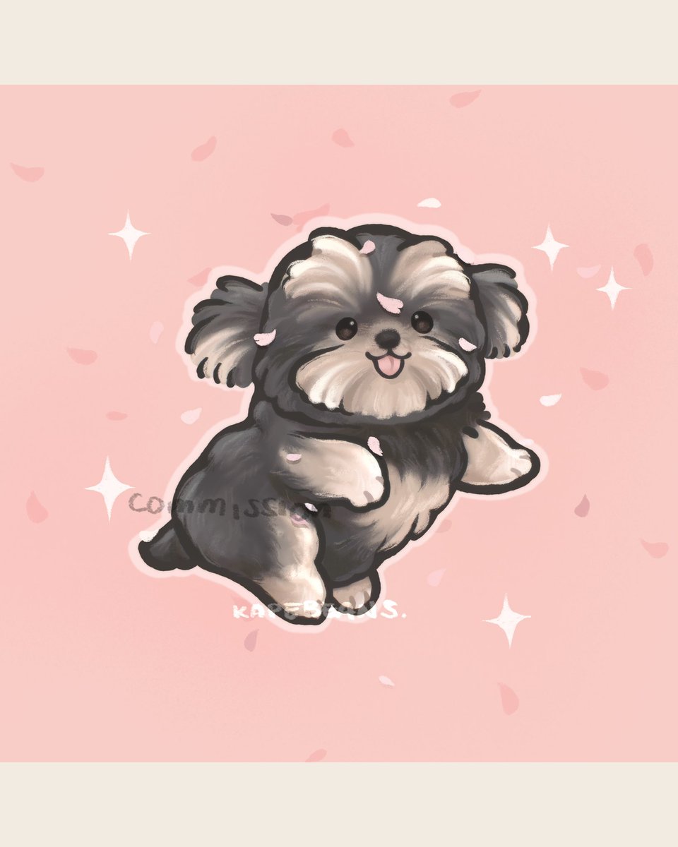 recent pet commish! Geisha the pupper! 🌸✨