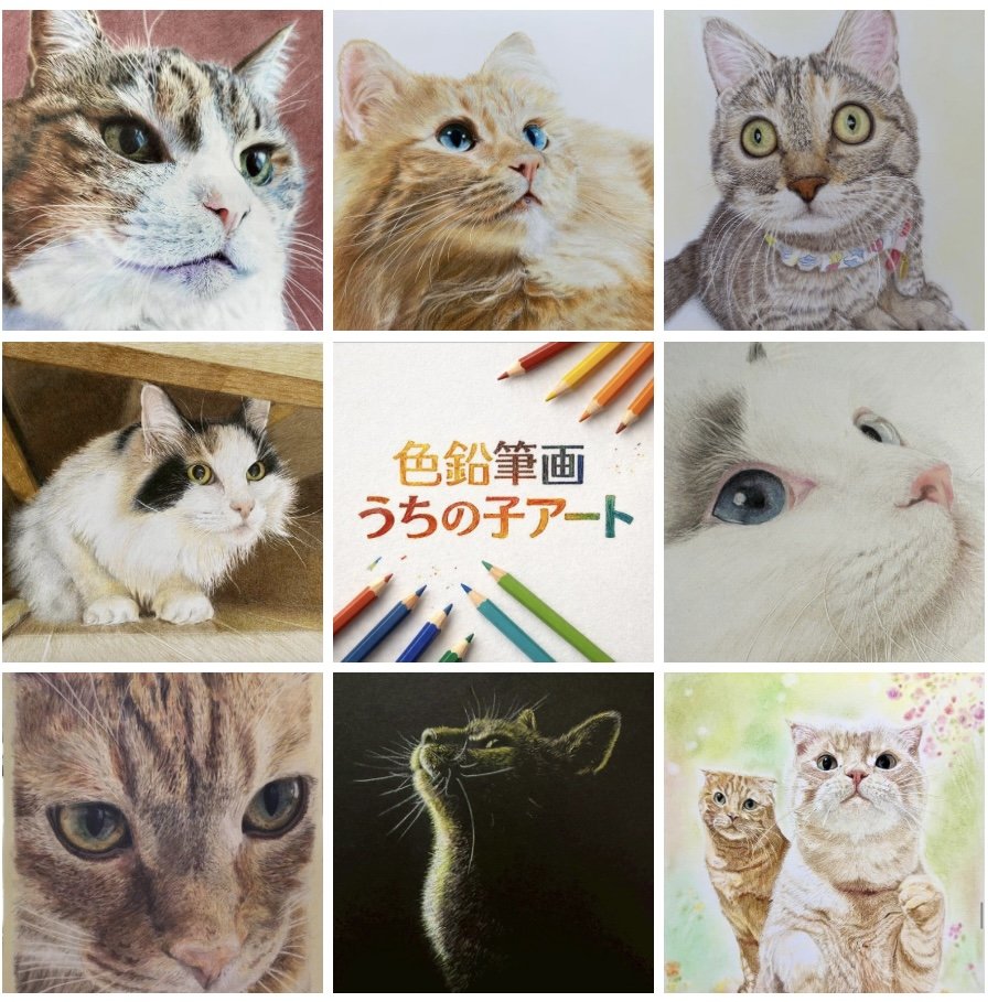にゃんだらけ20出展者様紹介 出展名 色鉛筆画 うちの子アート ヨミガナ