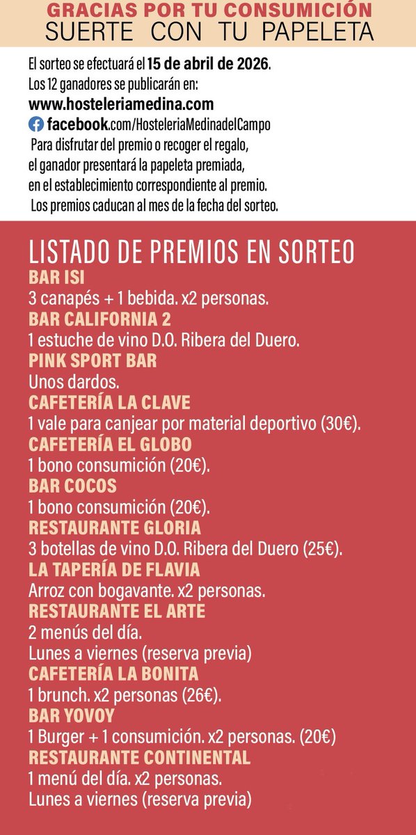 📢Vuelve Montadito Power😋

Las tardes del jueves 9 al domingo 12 de abril disfruta de un montadito 🌭🍻 y entra en el sorteo de regalos🎁 en los establecimientos participantes.

Montadito+bebida=4,5€

#montadito #Montaditos #HosteleríaMedina