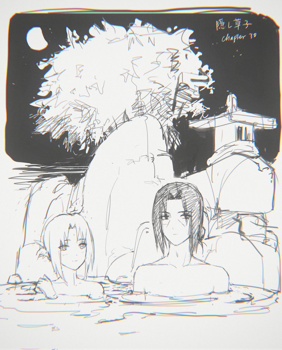 delusionbrk's tweet photo. doodle   ♨️（illustration of my fanfiction）#itasaku  #イタサク https://t.co/Gn9PvFOyK7