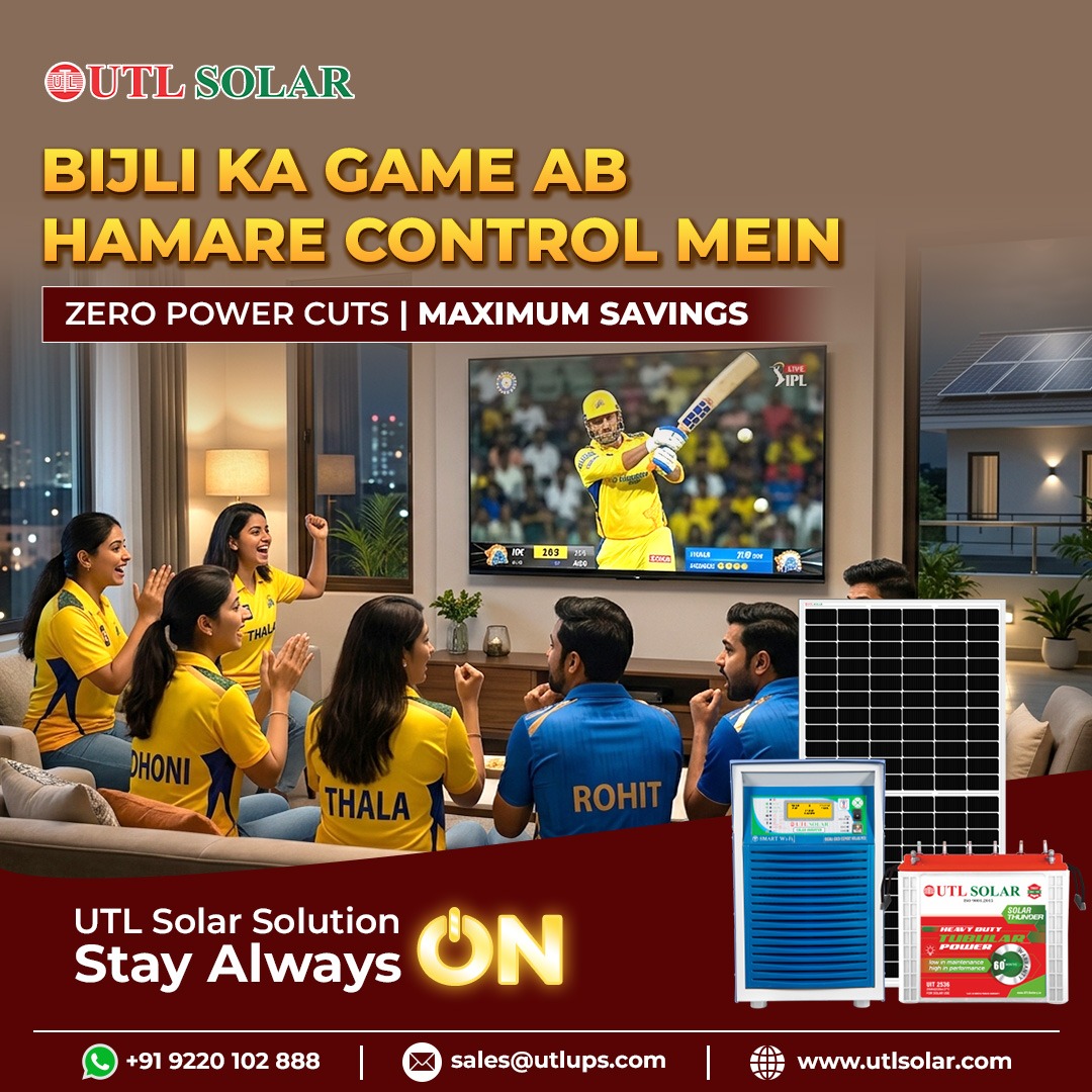 UTLsolar's tweet image. Never miss a moment, no more power cuts!

UTL Solar Hybrid Systems give you solar savings, battery backup, and grid support—all in one.
📞 +91 9220 102 888
🌐 utlsolar.com
.
.
.
.
.
.
.
.
#HybridSolar #UTLSolar #UninterruptedPower #EnergySavings #SolarSolution
