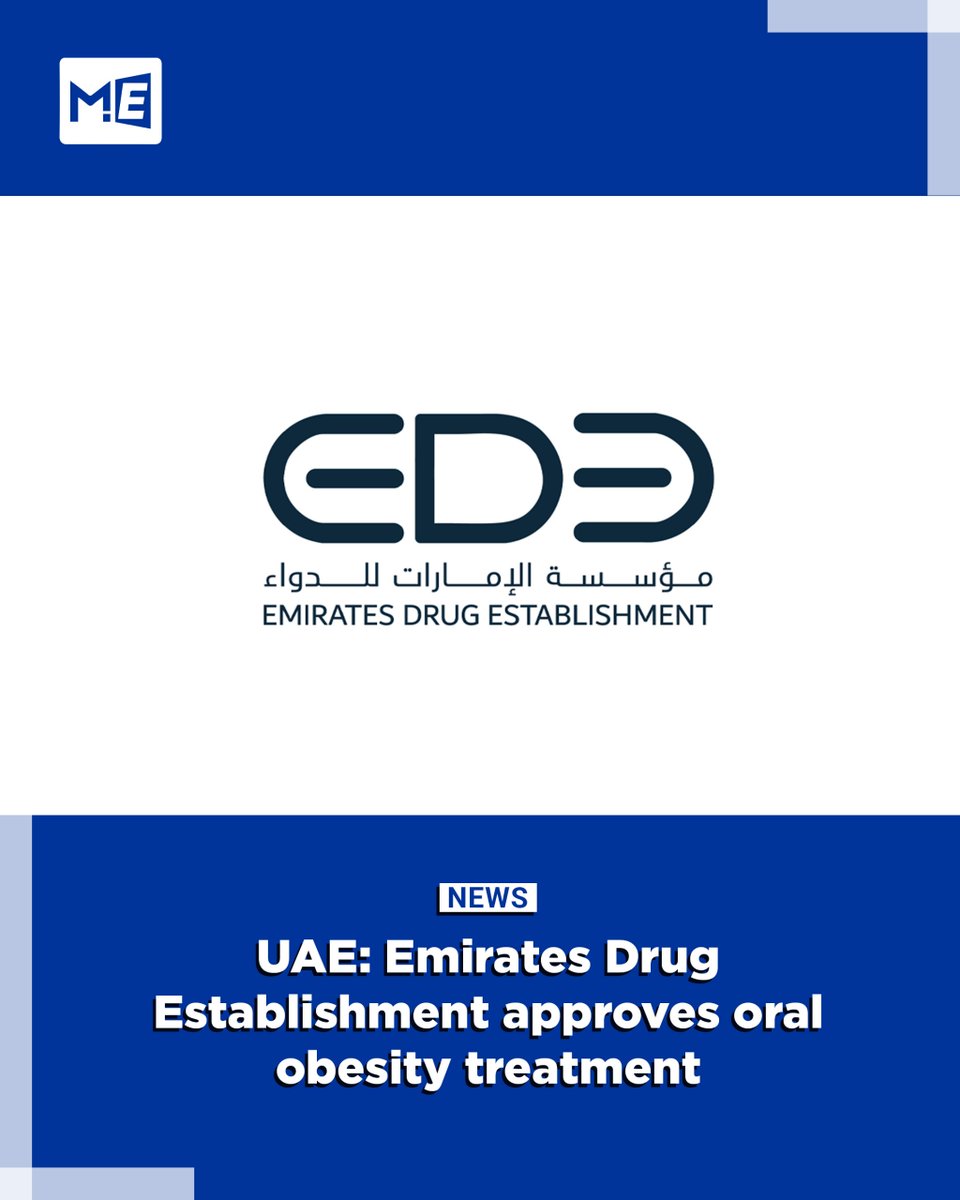 MedEdgeMEA's tweet image. 🌟@EDE_UAE has approves orforglipron (Foundayo™) by @EliLillyandCo, making the United Arab Emirates the 2nd country worldwide to register the therapy.

🔗Read full:  mededgemea.com/uae-emirates-d…

#PharmaInnovation #UAEHealthcare #DrugApproval #MedEdgeMEA
