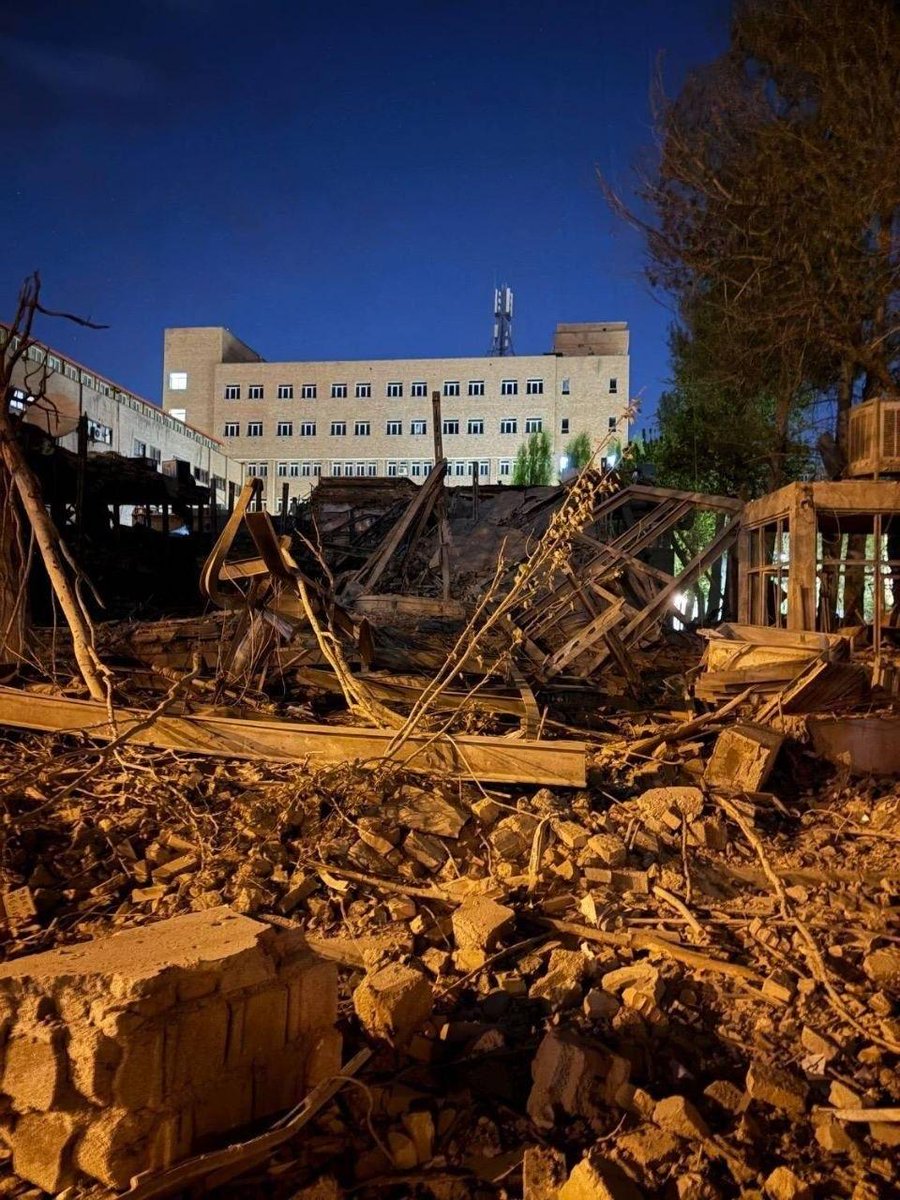 Bahramani99's tweet photo. Last night, US/Israeli strikes bombed Sharif University, my alma mater, heavily damaging the IT Center, Philosophy of Science building, EE, mosque, and more. Trump spoke of sending Iran “back to the Stone Age” That is the goal of this war. History shows that it could never happen https://t.co/D1V2pkYdnn