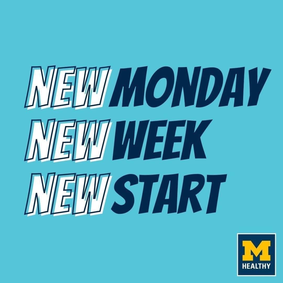 PHealthySchools's tweet image. It's a new Monday, a new week--and you get to have a new start!  Don't you love how that works?  #ProjectHealthySchools #MHealthy  #NewStart