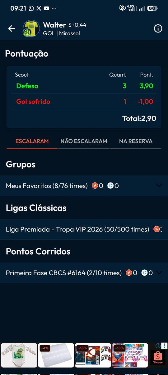 IsaqueA6611134's tweet photo. @cartolafc Roubar desarme já é absurdo, agora defesa, é loucura https://t.co/qnygEeF9I4