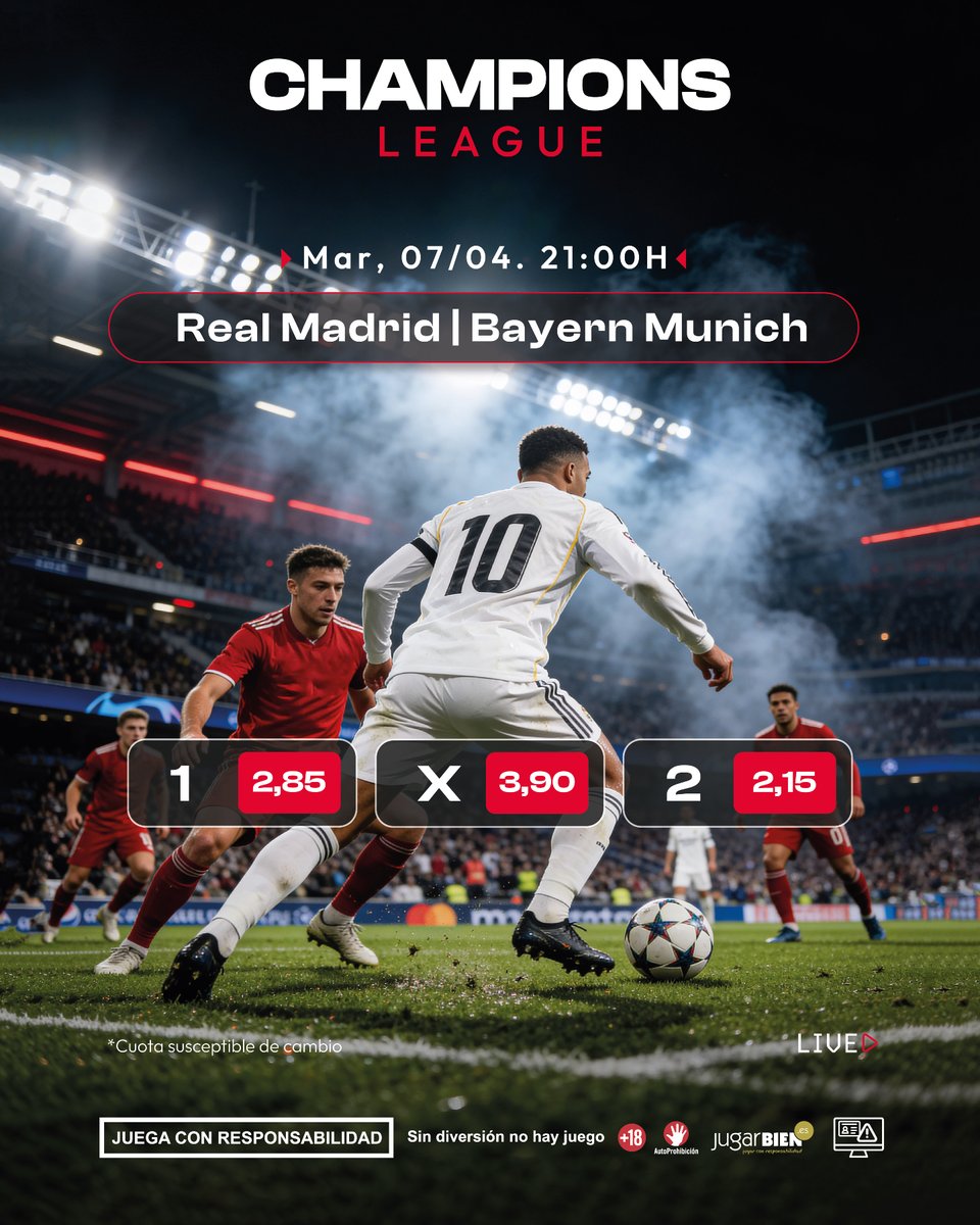🕰️⚡ Es el día D, la hora H 🤍💪 ¿Pasará? El #realmadrid en su mejor momento ante un reto mayúsculo 🔴🇩🇪 Enfrente, el #bayernmunchen en #UCL 🏆