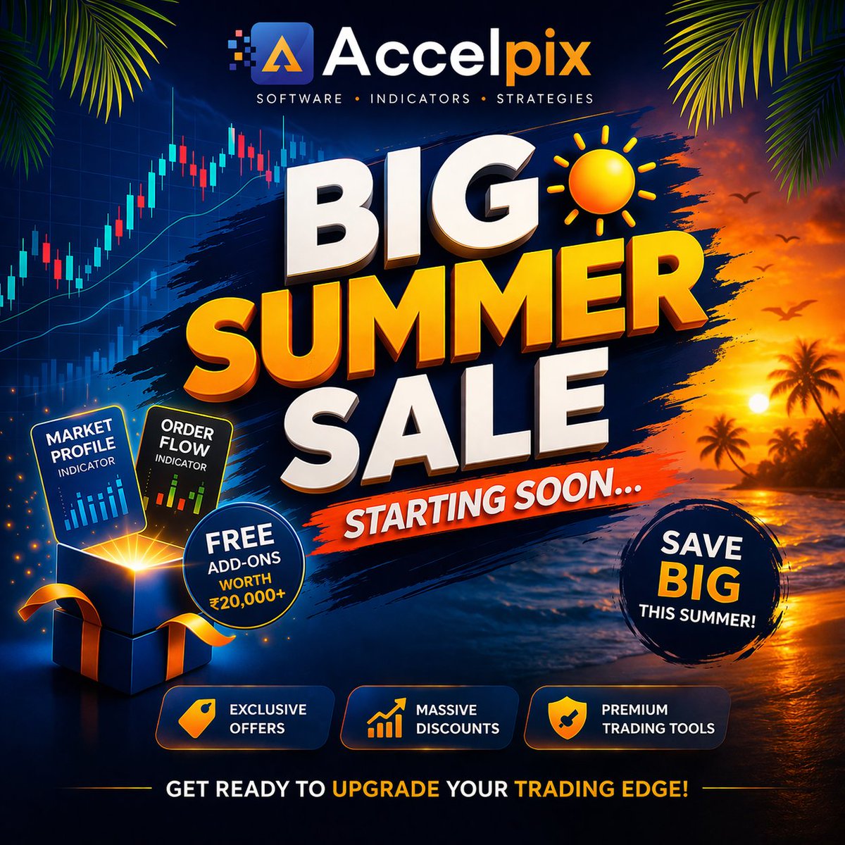accelpix's tweet image. 🚨 Something BIG is Coming…

Not just a SALE...
Not just an OFFER...

This summer… we are bringing something that will change your trading game.

⏳ Stay Tuned

#Accelpix #ComingSoon #TradingTools #StockMarketIndia @niftywizard @Mirracharts