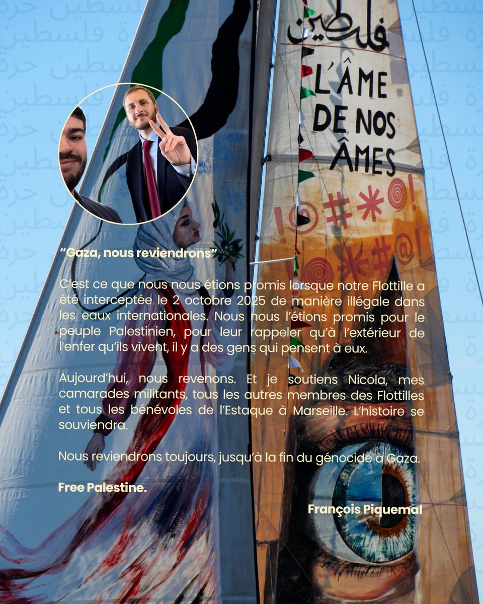 Nous reviendrons toujours, jusqu'à la fin du génocide à Gaza 🇵🇸 <a href="/FraPiquemal/">François Piquemal</a>
