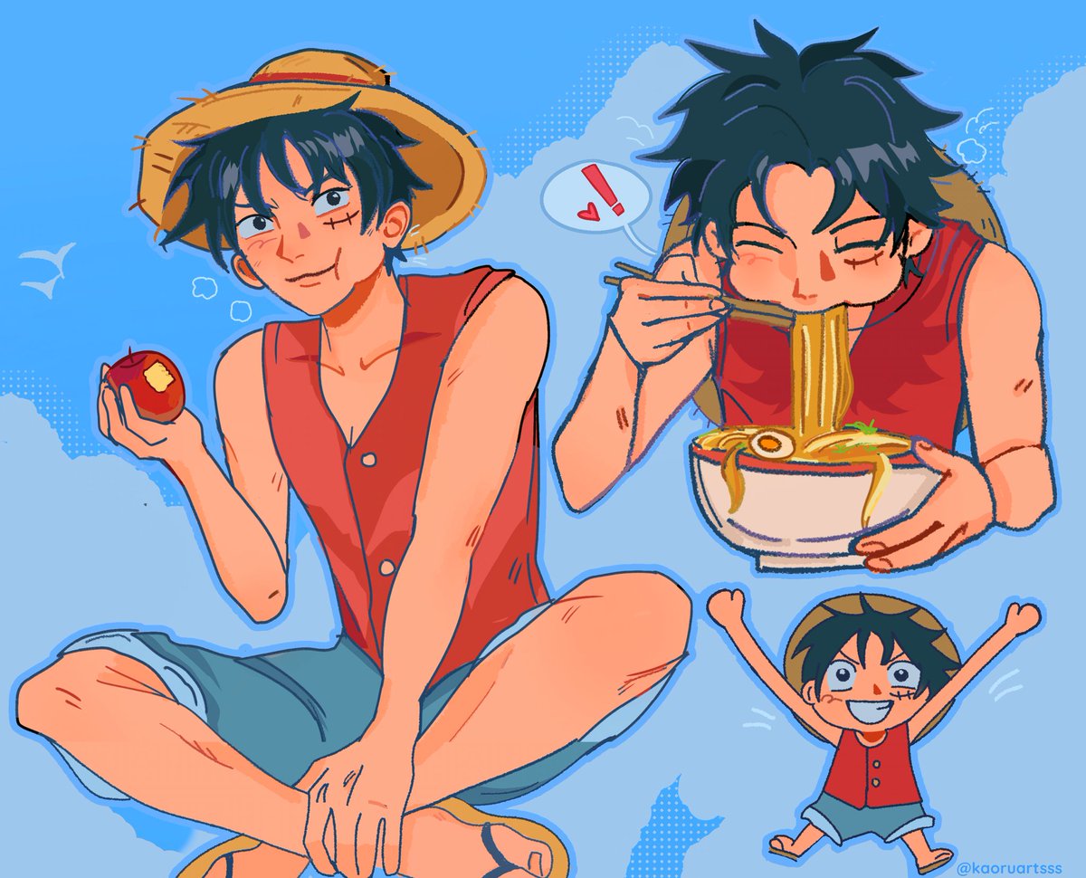 kaoruartsss's tweet photo. #luffy #onepiece #anime #animeart #artㅤㅤㅤㅤ 🍎🍎🍎 https://t.co/DN1MXo8zO0