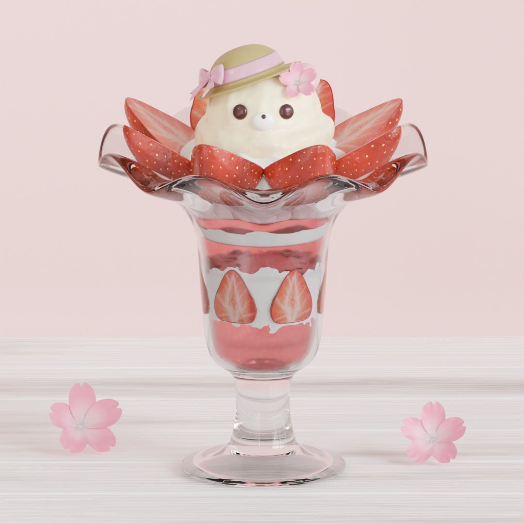 nemune_104's tweet photo. しろくまパフェ🐻‍❄️🍓
#blender #blender初心者 https://t.co/Bt3Ig5FZ1q