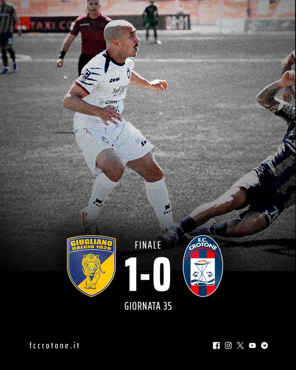 FcCrotoneOff's tweet photo. 🏁Finale al De Cristofaro
#GiuglianoCrotone 1-0 https://t.co/GHrhauUaS4