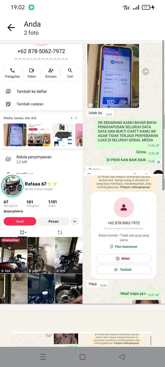 rara1867276's tweet image. TOLONG VIRAL KAN PELAKU PELECEHAN OTAK MESUM RENCANA MEMAKSA MEMINTA MINTA VC BUGIL KE WANITA DI BAWAH UMUR
nama: rafaardinata
No WA:+62 878-5062-7972
#tiktokviral #poldametrojaya #detikcom #indonesiareadytogetrude