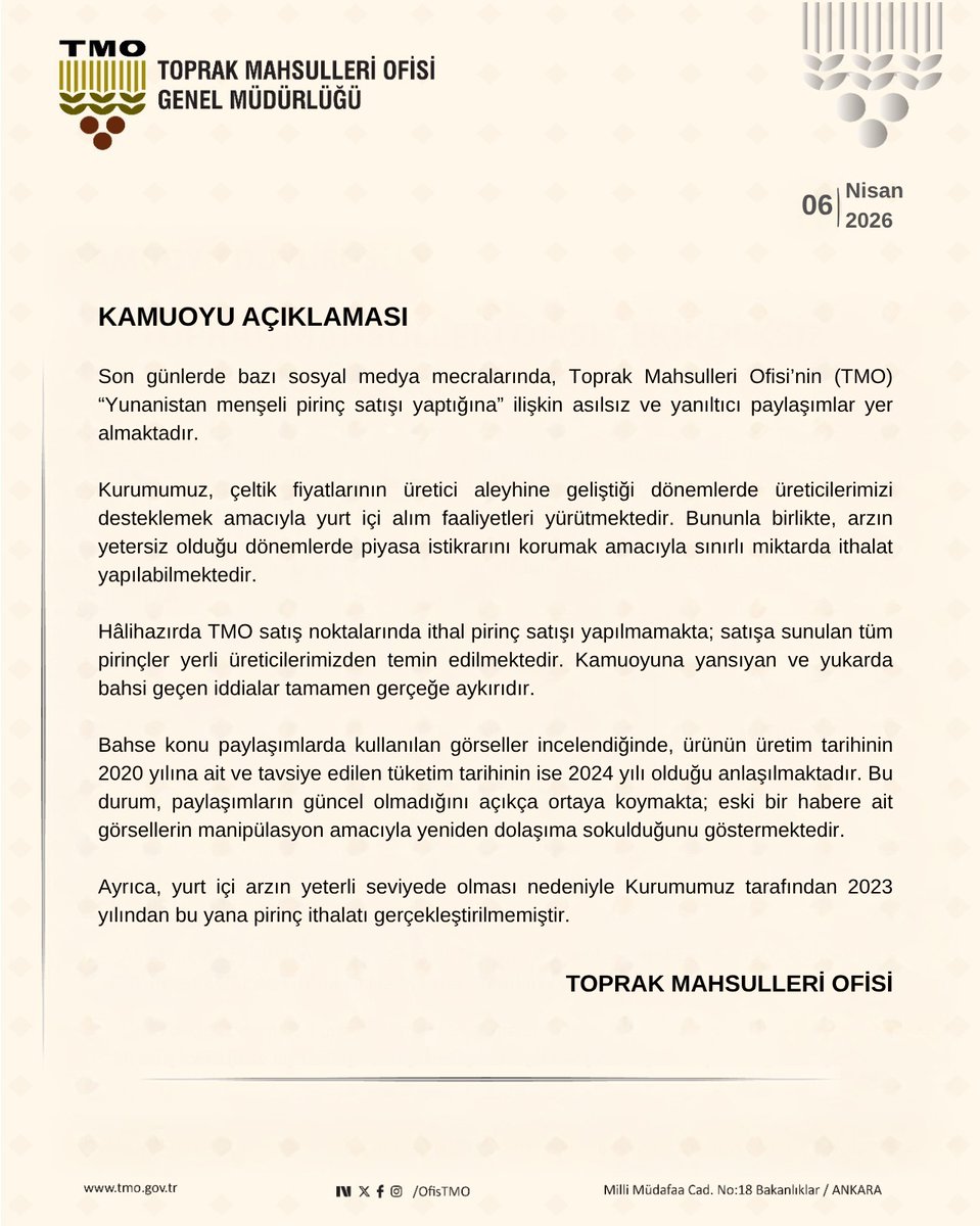 Toprak Mahsulleri Ofisi tweet media