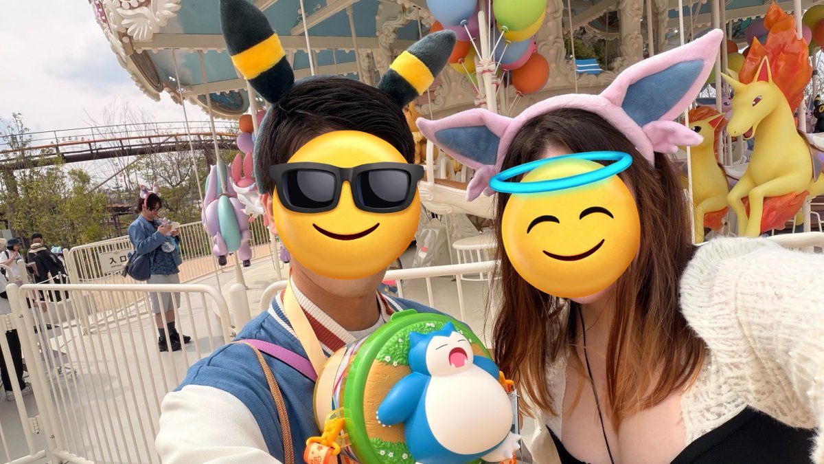 spinel_KK's tweet photo. 初ポケパークカントー、すっっっっっごい楽しかった！！カチューシャはせっかくだから合わせよって事でエーフィとブラッキーにしてました🥹！ https://t.co/y6JcFqMqrd