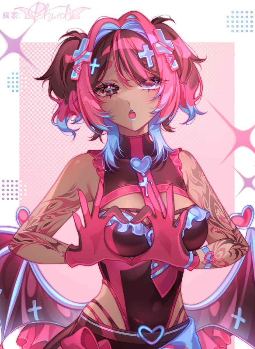 _pchwch's tweet photo. YCH commission with 3 versions :'P 

The third one is on something starts from Boob ending with sty, don't wanna be shadow banned here :C
#art #Vtuber https://t.co/h7zASc5ihy